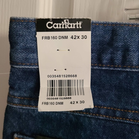 CARHARTT FRB160 DNM FR Flame Resistant Fire HRC 3 Blue Jeans Men's 42‎ x 30 NEW - Picture 8 of 10